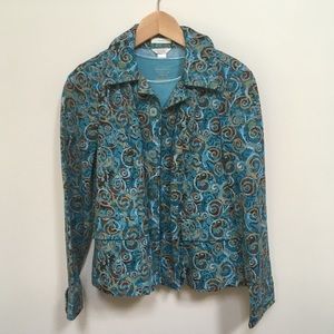 NWT Christopher & Banks Patterned Blazer and Tank